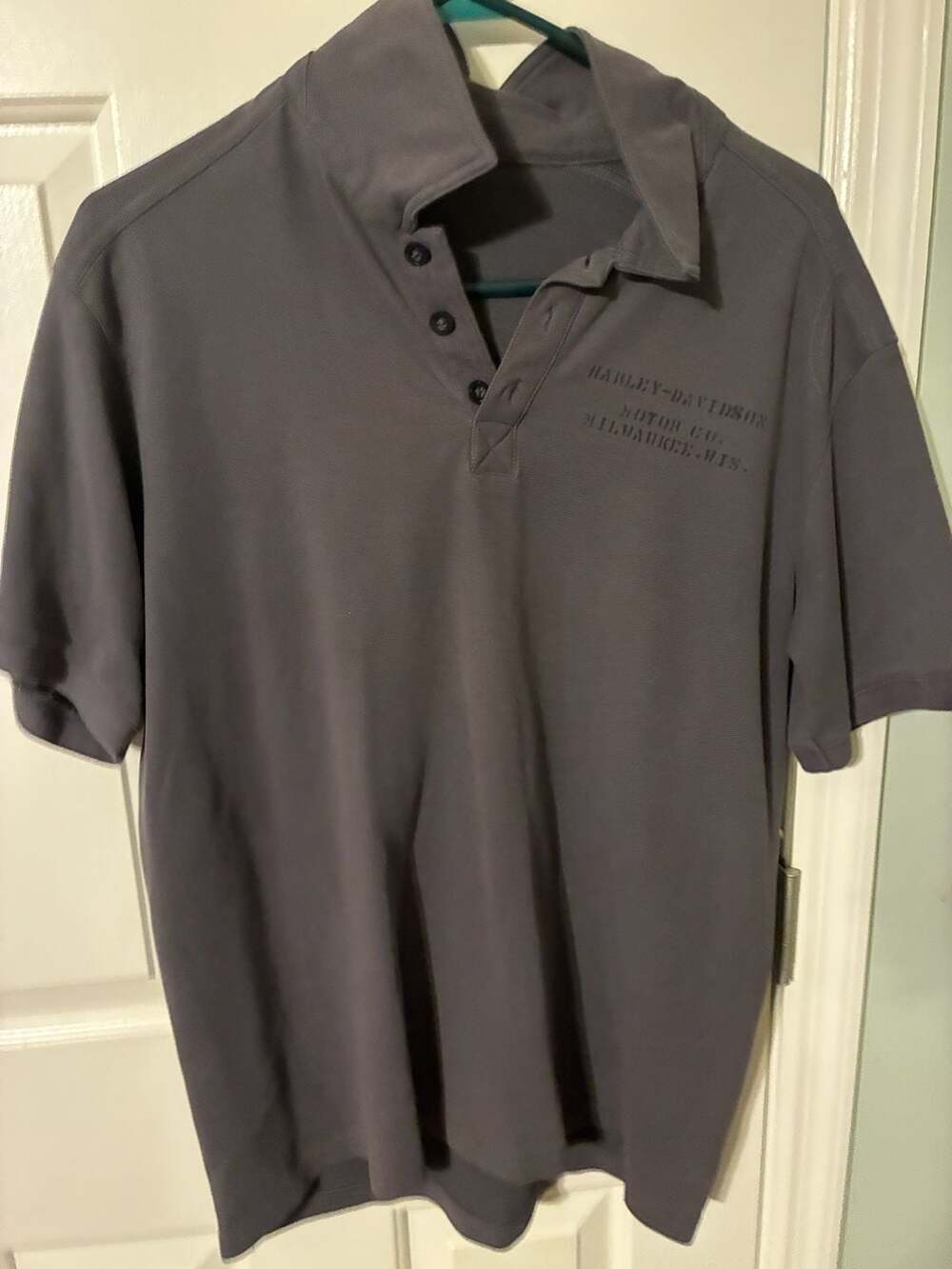 Harley-Davidson Short Sleeve Polo Shirt Gray